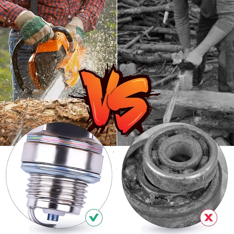 Atunee 3 Pack L7T Spark Plug for 2-Stroke Small Engine for Husqvarna 33cc 43cc 47cc 49cc Chainsaw Trimmer Lawn Mower Chainsaw Trimmer Blower - Image 5